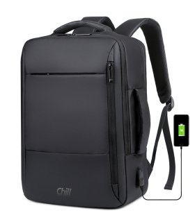 Chill Voyage Backpack, USB, Black