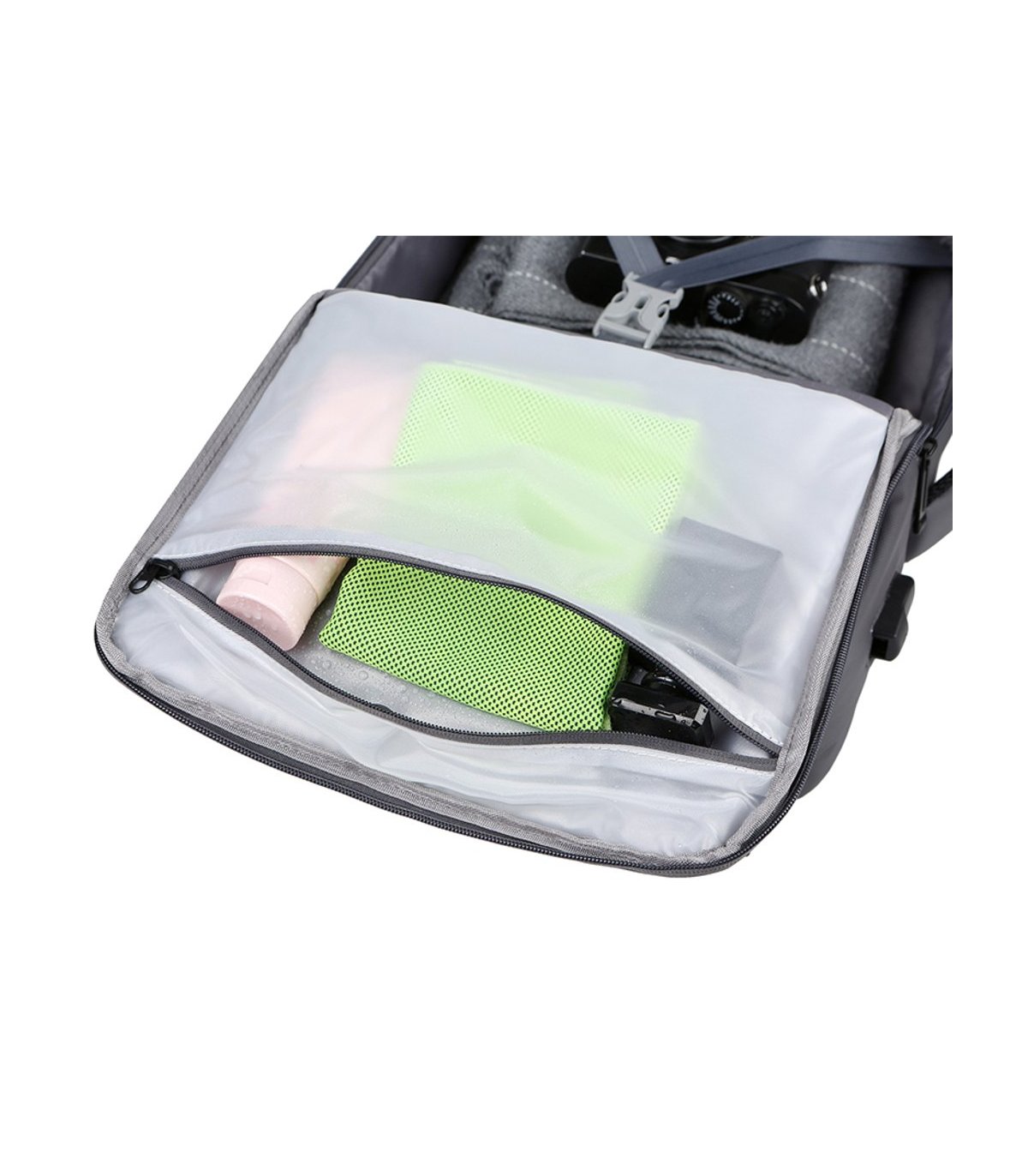 Chill Voyage Ryggsekk (Grå) | Regntett | USB-port | Nordisk Design