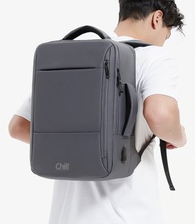 Chill Voyage Backpack, USB, Grey