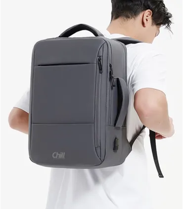 Chill Voyage Ryggsekk (Grå) | Regntett | USB-port | Nordisk Design