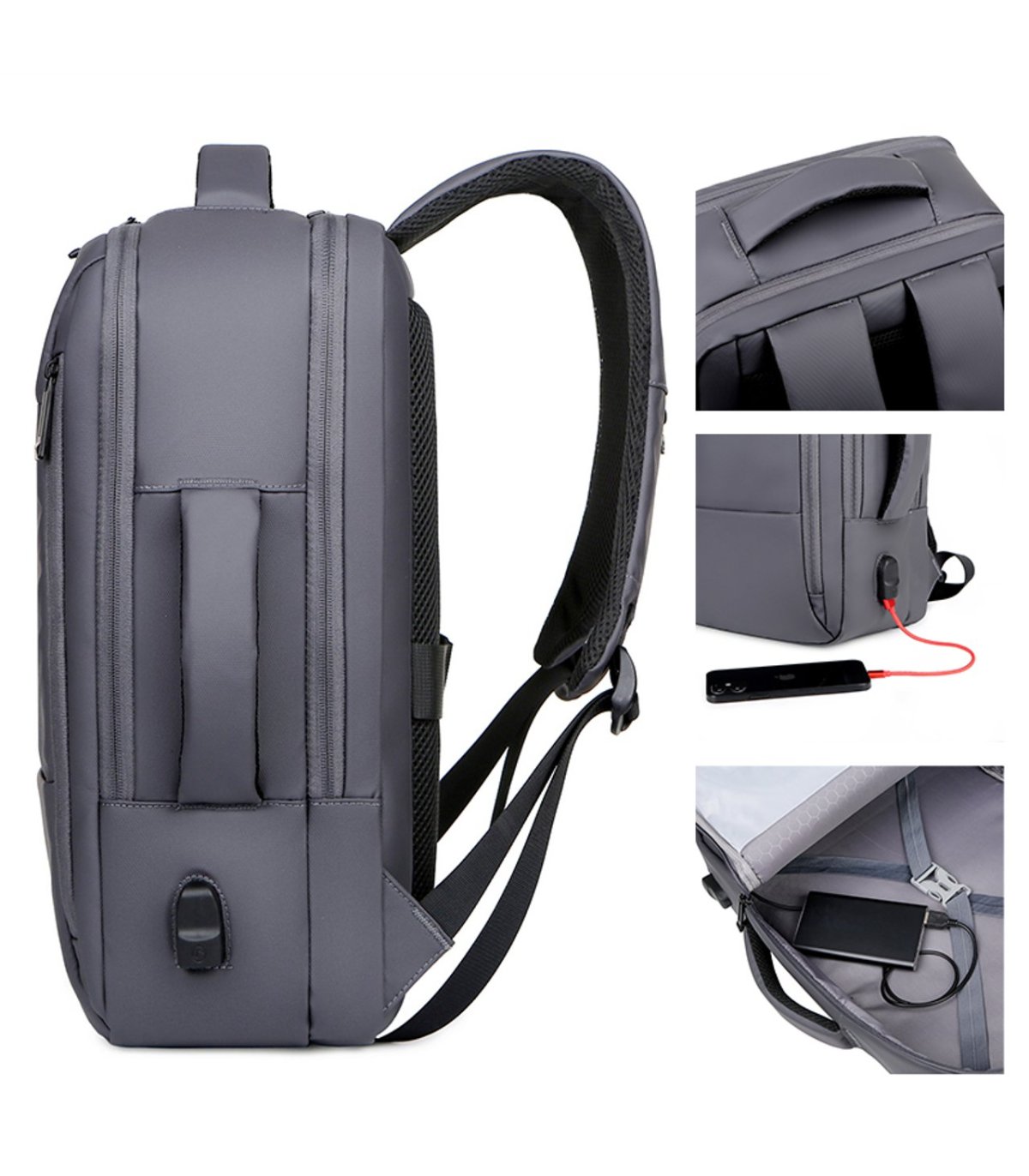 Chill Voyage vandafvisende Rygsæk / Backpack, USB-port, Grå | Dansk Design