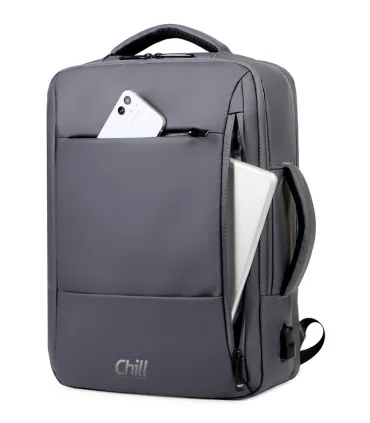 Chill Voyage Ryggsekk (Grå) | Regntett | USB-port | Nordisk Design