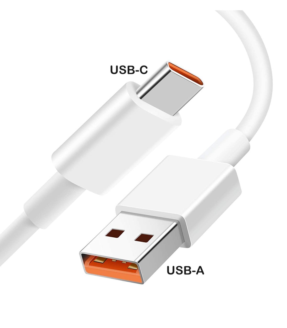Billige USB-A til USB-C kabler varianter) Farve / længde Hvid Gummi - 25 cm