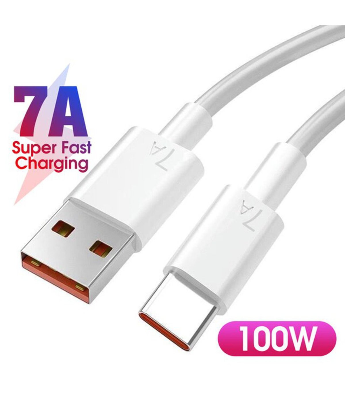 Monograph Tulipaner ål USB-A to USB-C cables (multiple variants) Length / Color White Rubber - 25  cm (7A)