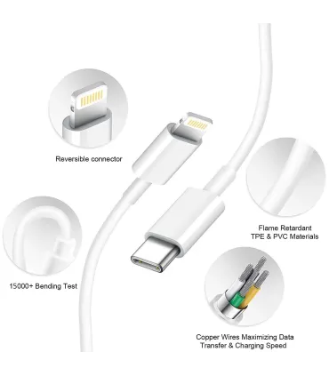 USB-C til Apple Lightning kablar (USB-PD)