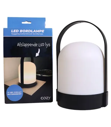LED-bordlampe (batteridrevet), Sort/hvit