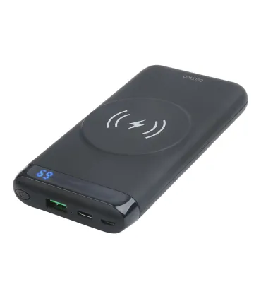 Deltaco 10000mAh 20W USB-C PD PowerBank, Magnetisk Trådlös laddning,LED-procentvisning, Svart