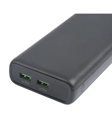 Deltaco 20000mAh USB-C PD 60W Strømbank, LED Display, Svart