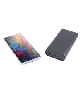 20000mAh USB-C PD 60W PowerBank med Procent (74Wh)