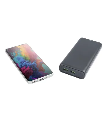 Deltaco 20000mAh USB-C PD 60W Strømbank, LED Display, Svart