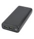 Deltaco 20000mAh USB-C PD 60W Strømbank, LED Display, Svart