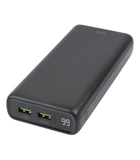Deltaco 20000mAh USB-C PD 60W PowerBank med Procentvisning (74Wh)