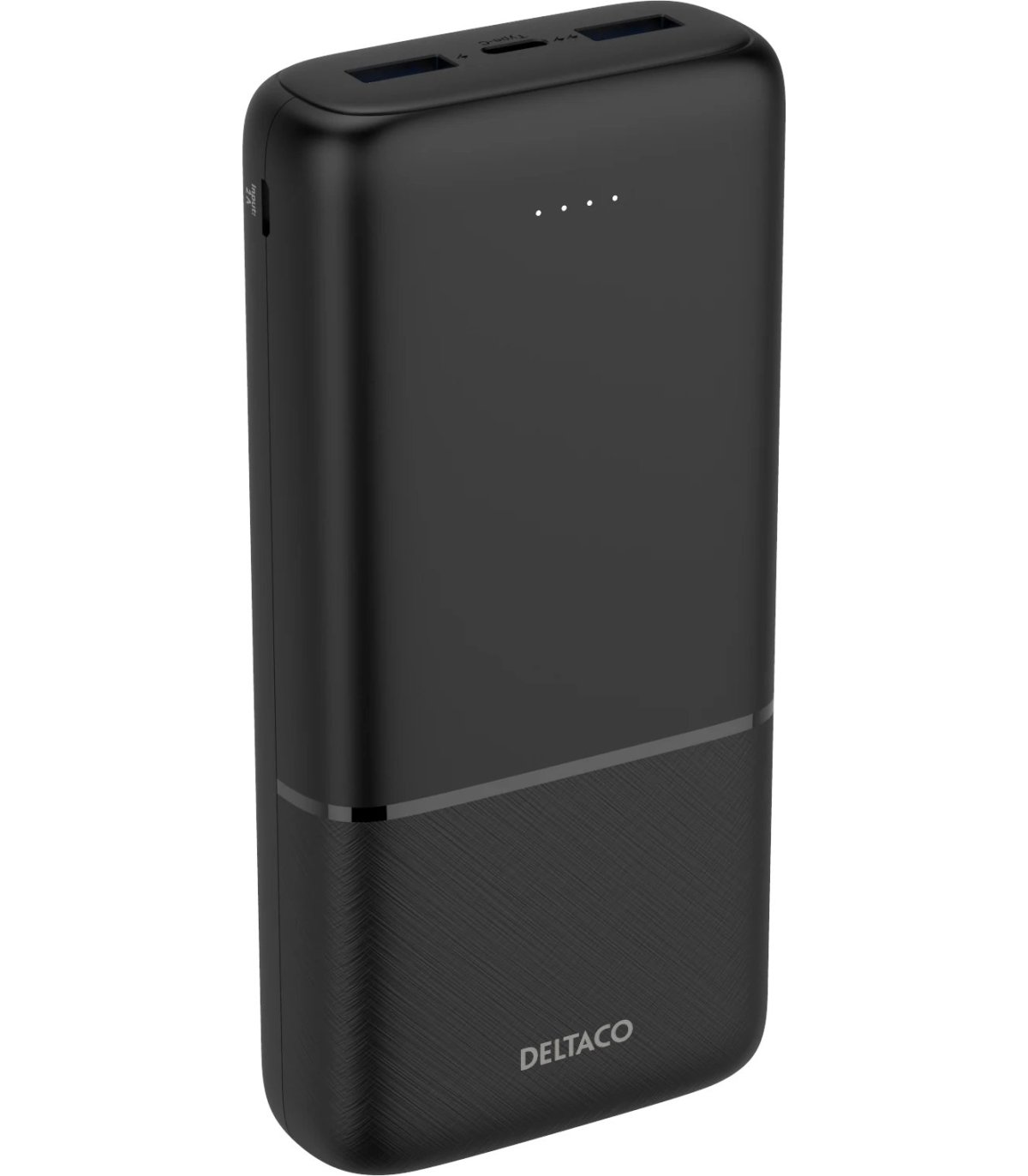 Deltaco 20000mAh USB-C PD Strømbank (20W), Svart