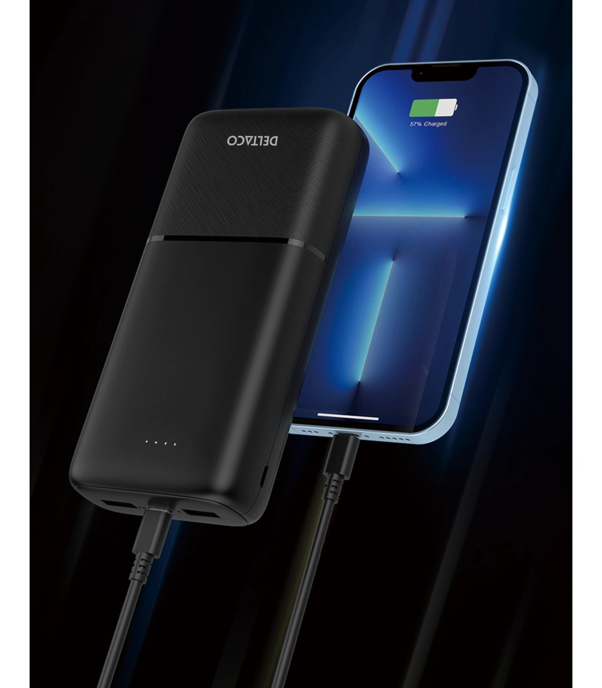 20000mAh USB-C PD 20W PowerBank, Sort, CE