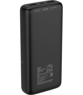 Deltaco 20000mAh USB-C PD Strømbank (20W), Svart