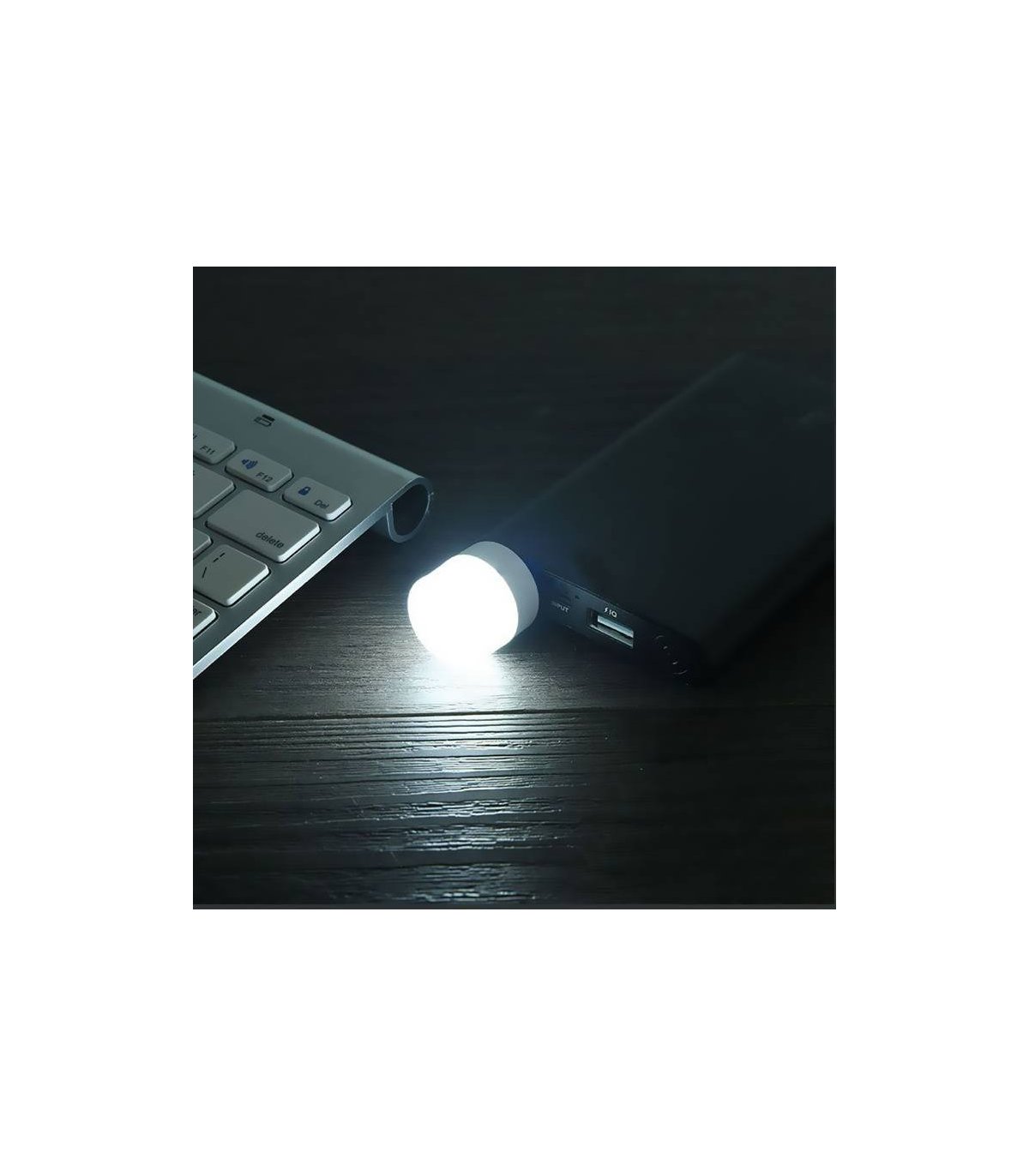 Mini USB LED-lampa/nattlampa, vit