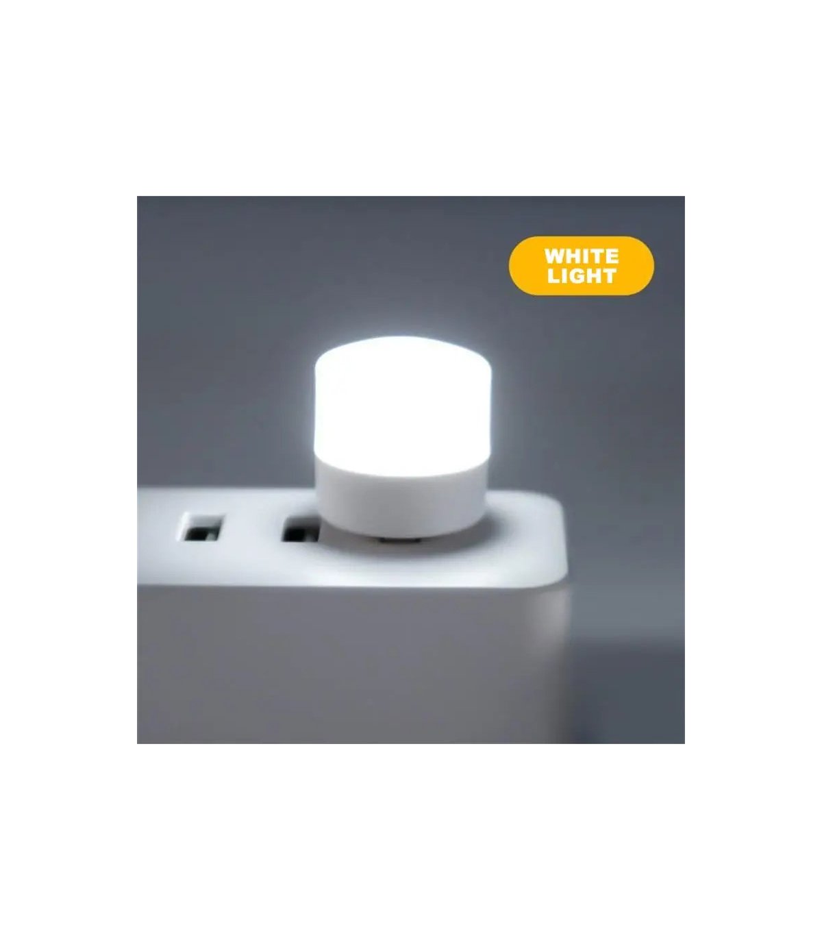 Mini USB LED-lampa/nattlampa, vit