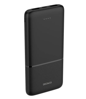 Deltaco 10000mAh USB-C PD Strømbank (20W), Svart