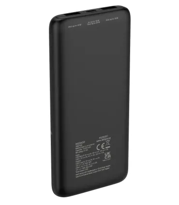 Deltaco 10000mAh USB-C PD PowerBank (20W), Svart, CE