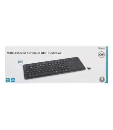 Deltaco Trådløst Mini Keyboard med pekeplate (Norsk)
