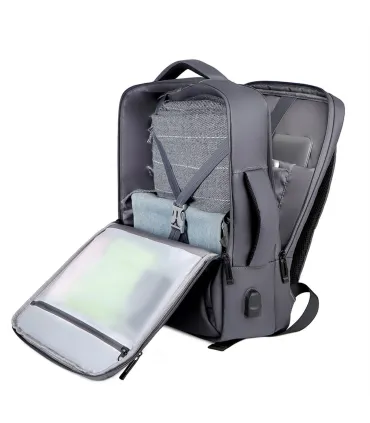 Chill Voyage Ryggsäck (Grå) | Regntät | USB-port | Stöldskydd | Nordisk Design