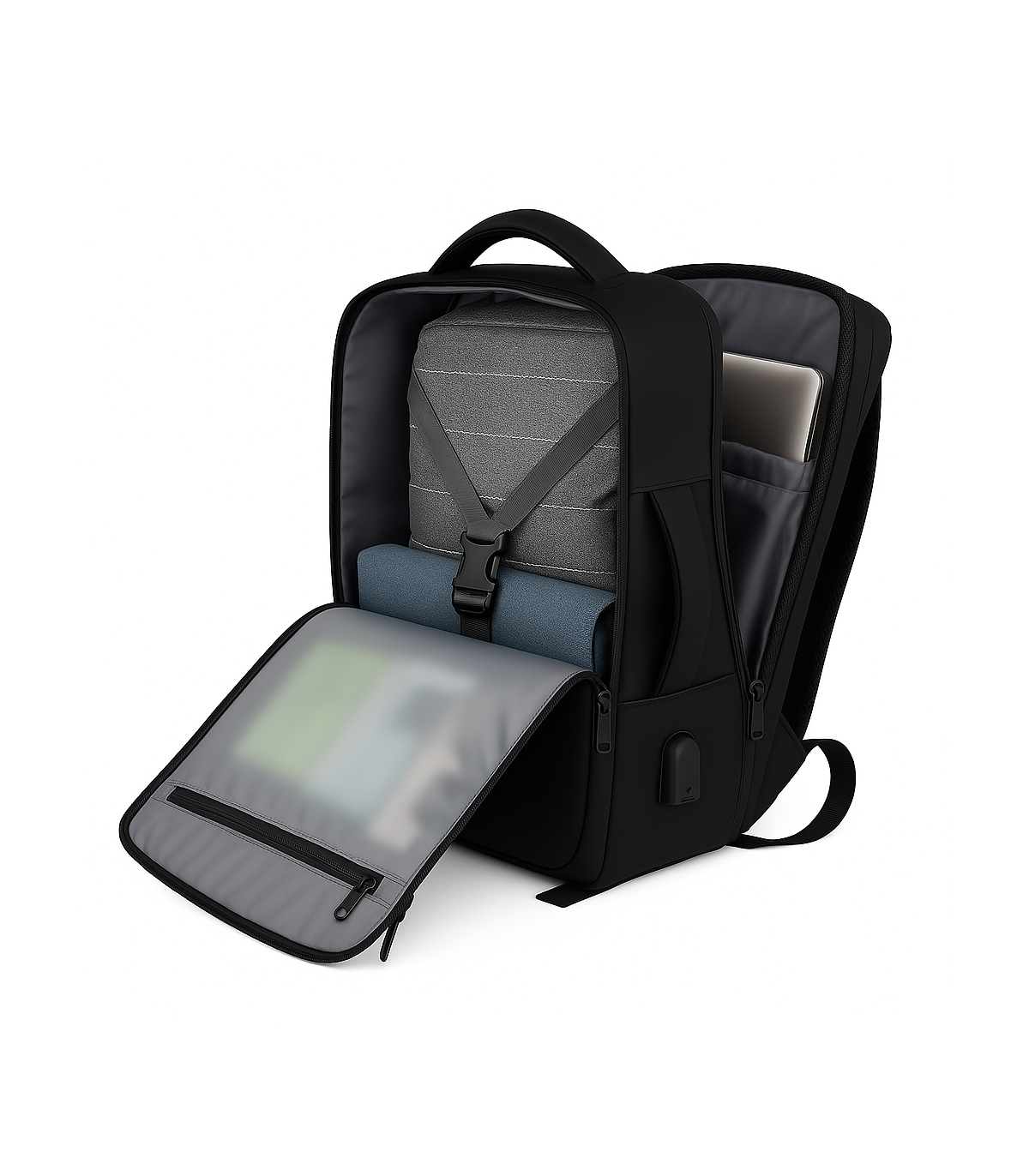 Chill Voyage ryggsekk (svart) | Regntett | USB-port | Tyverisikring | Nordisk design