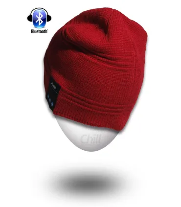 Chill Wireless Bluetooth Headphone Beanie, Red