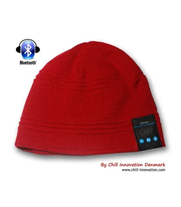 Chill Wireless Bluetooth Headphone Beanie, Red