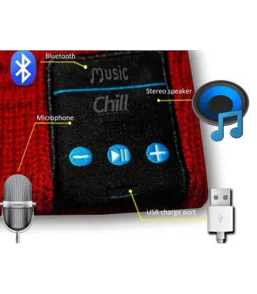 Chill trådløs Bluetooth høretelefon hue, Rød