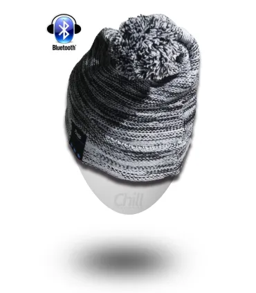 Chill trådlös Bluetooth hörlurar mössa, svart / vit