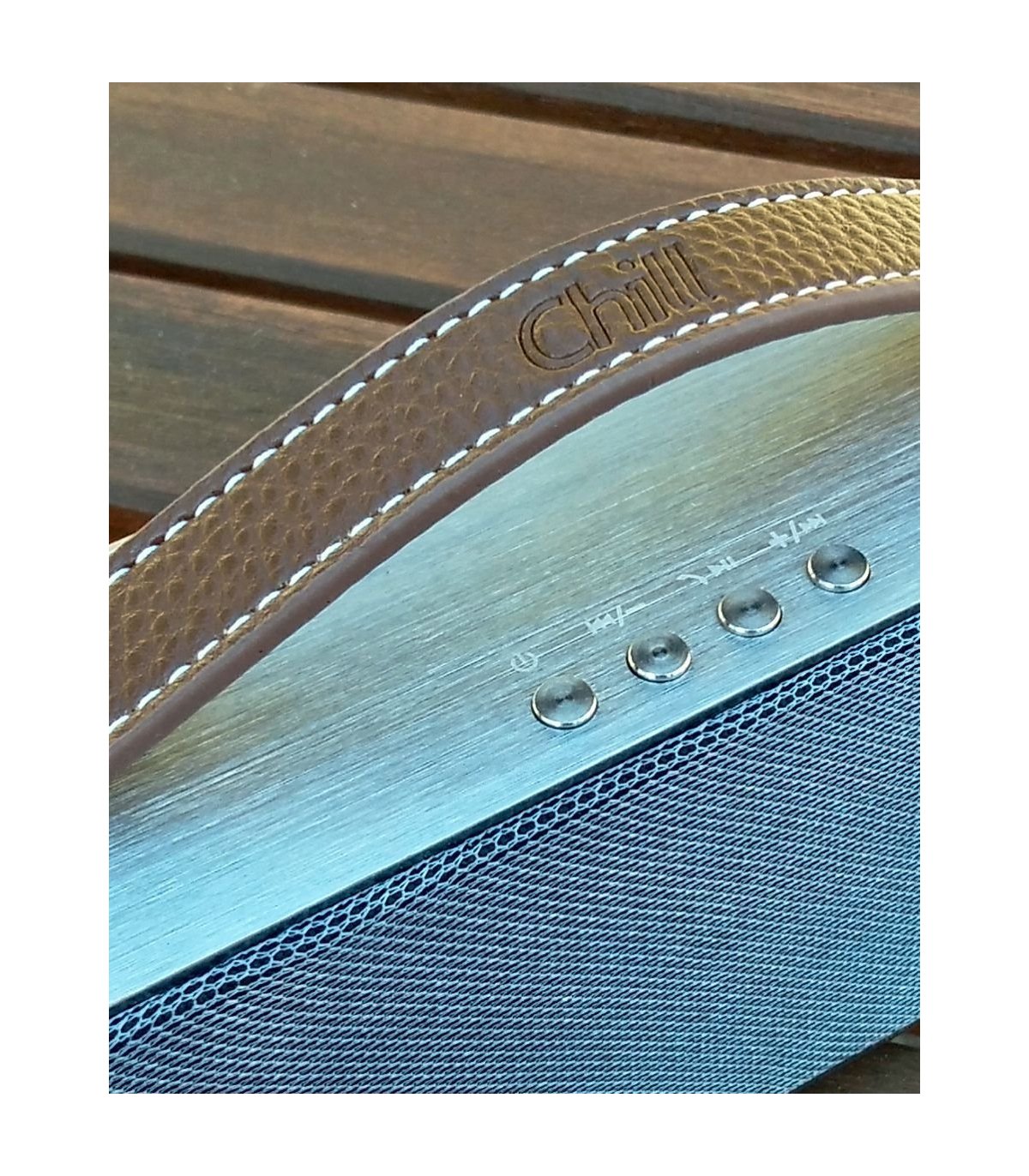 Mørk brunt skinn håndtak for Chill SP-1 Bluetooth Høyttaler