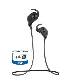 Chill V8 Wireless Bluetooth In-Ear Sport Headphones, Black