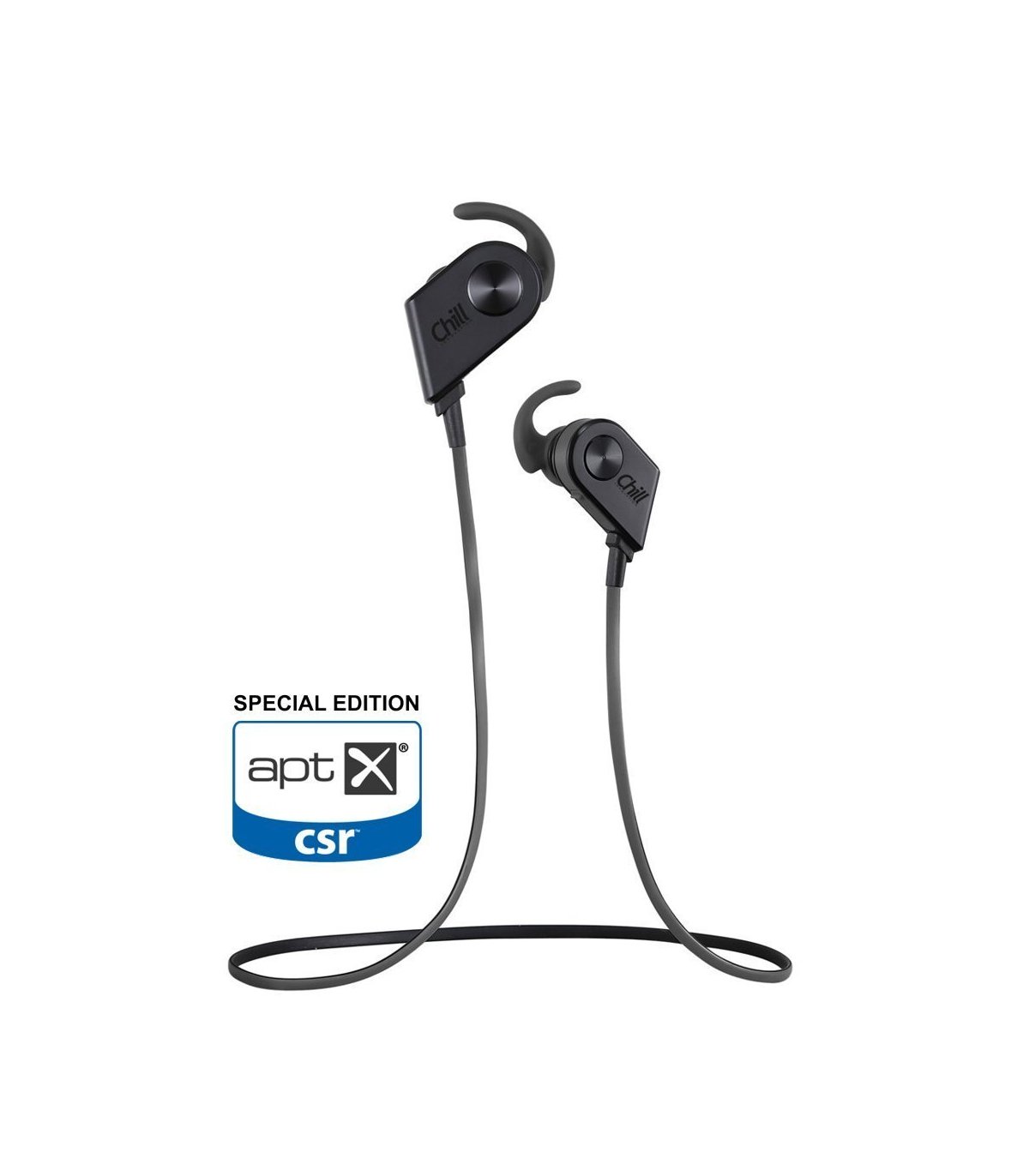 Chill V8 trådlösa Bluetooth Sport In-Ear Hörlurar, Svart