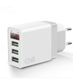 Chill 3-port LED Display USB oplader, 5V/3.1A (16W), Smart-IQ, EU/DK