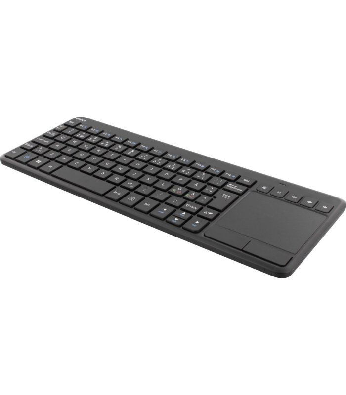 Trådløst Mini tastatur med Touchpad (Dansk)