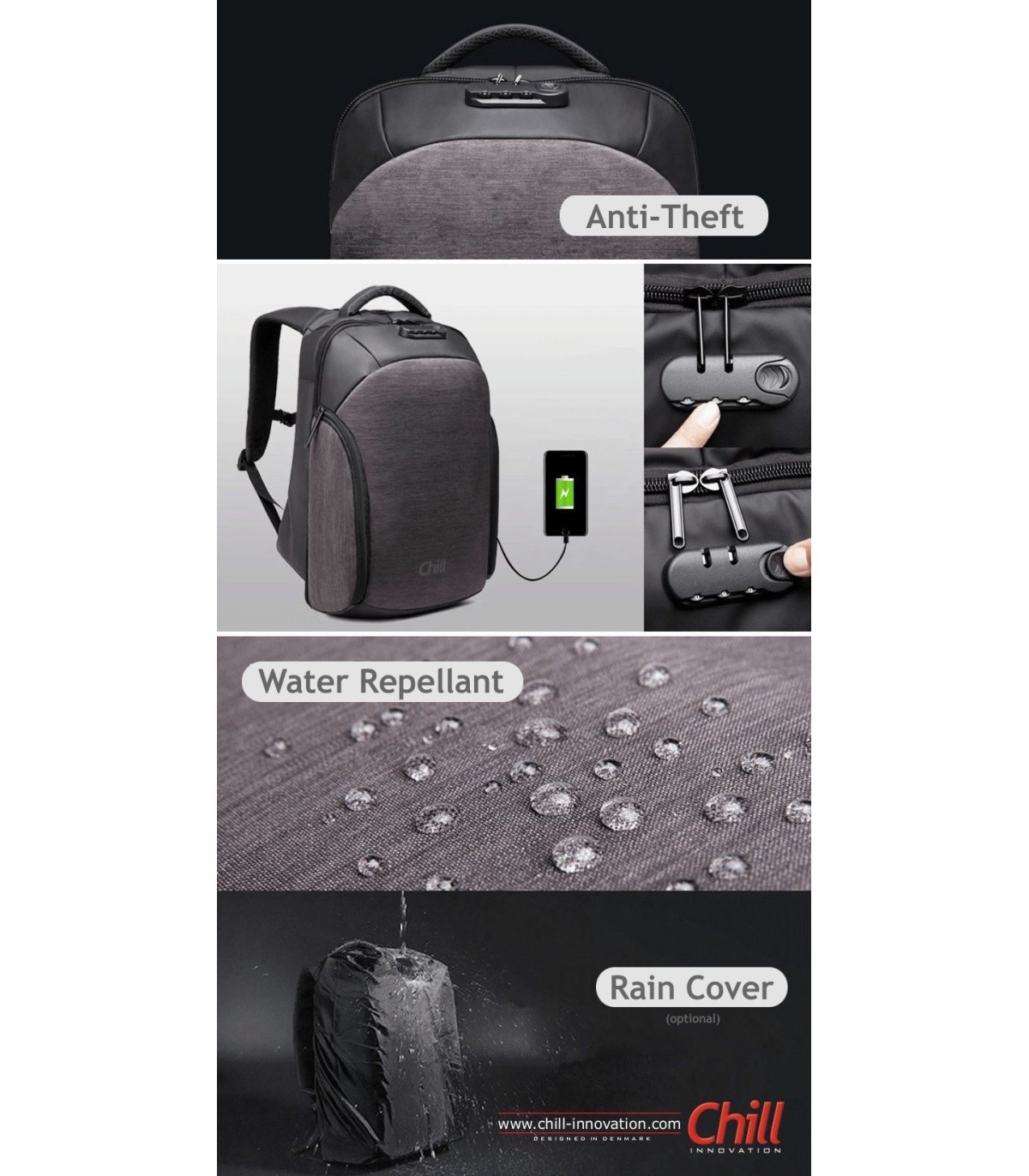 BUNDLE OFFER: Chill Stealth Backpack + Urban Bag + Rain Cover