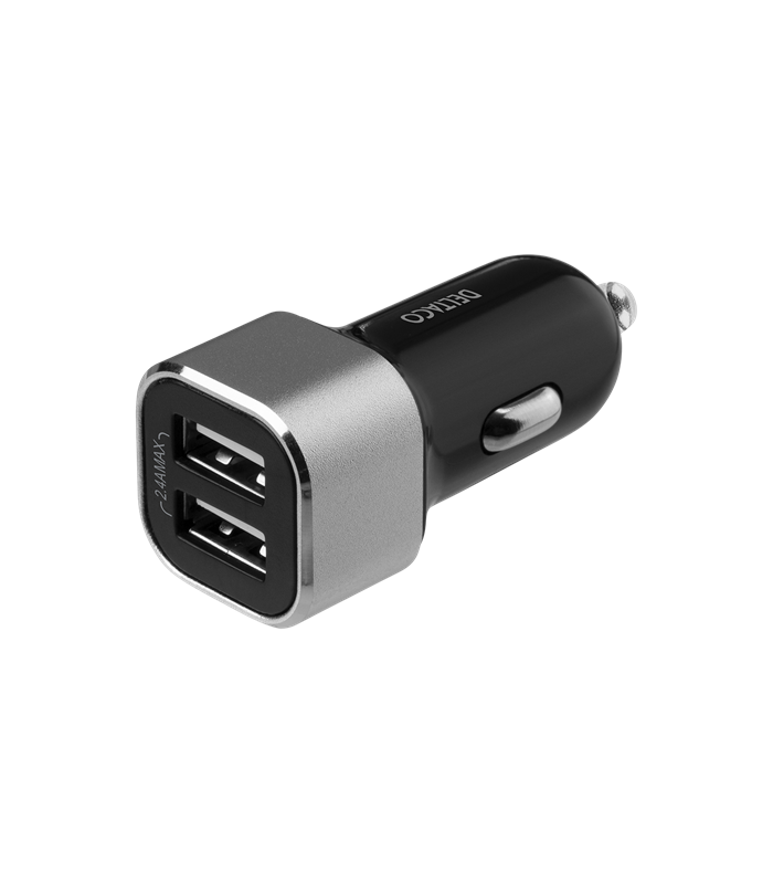 Billede af 2-port 17W USB Billader, 12V-24V input, Smart-IQ
