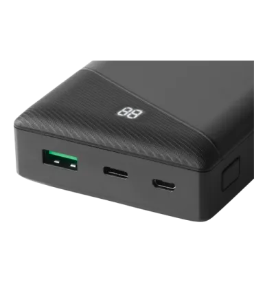 Deltaco 20000mAh USB-C PD PowerBank, LED Display, Black