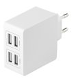 Deltaco 4-port USB Charger Adapter, 5V/4.8A (24W), Smart-IQ EU