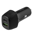 Deltaco 2-port 36W USB-C PD billaddare, 12-24V, CE