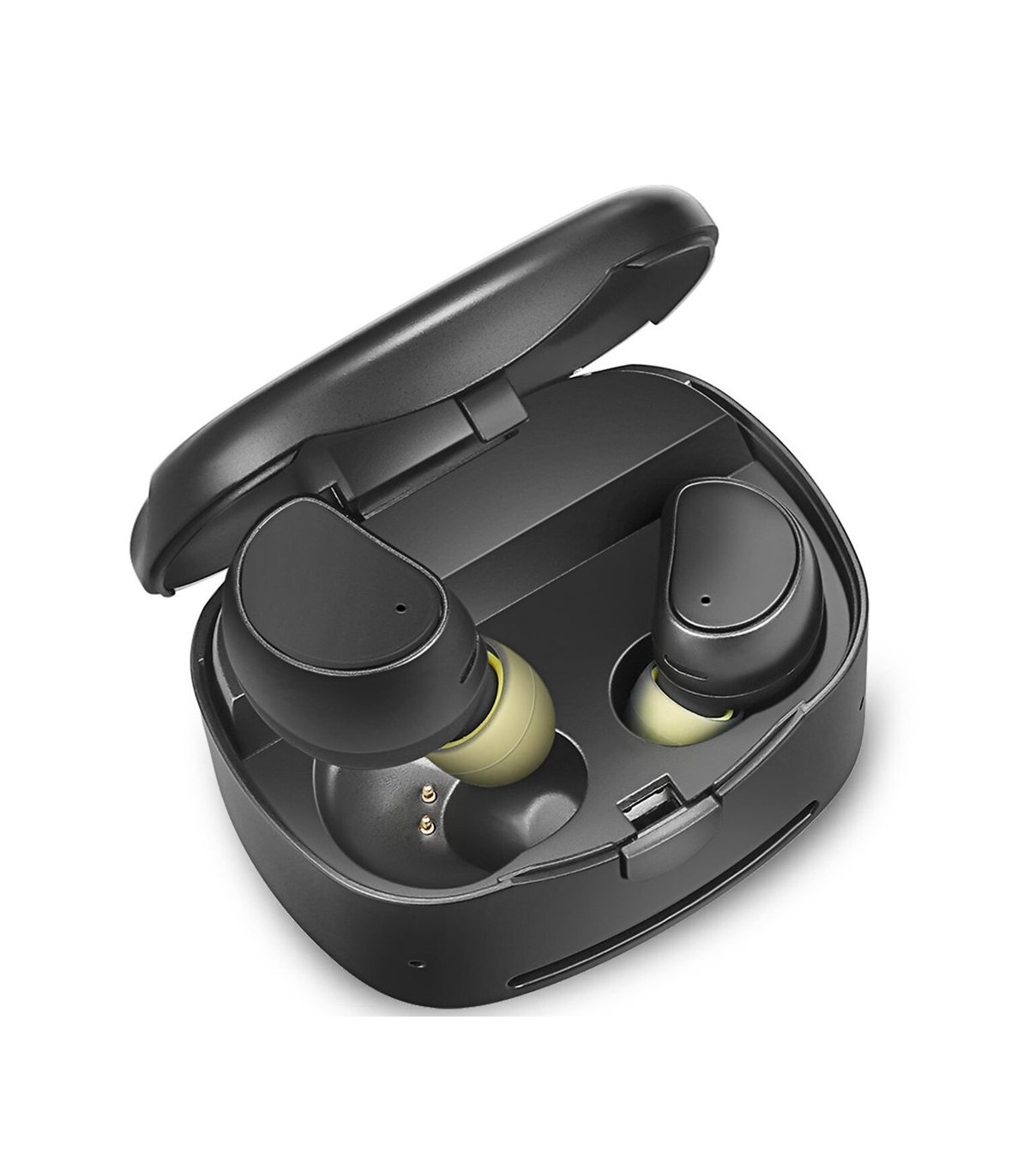 Chill trådløse TWS Bluetooth øretelefoner med ladeboks, svart