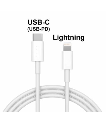 USB-C til Apple Lightning kabel med USB Power Delivery (USB-PD) til iPhone