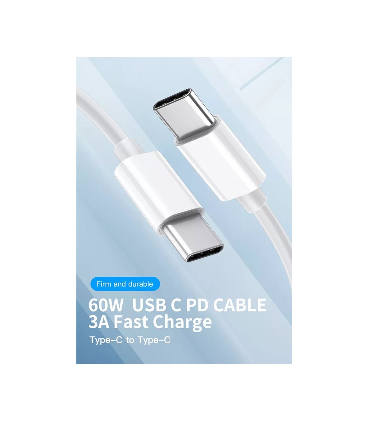 hver gang komponist beslutte Billige USB-C til USB-C kabler - 60W USB Power Delivery (USB-PD) Farve /  længde Hvid Gummi - 30 cm (60W USB-PD)