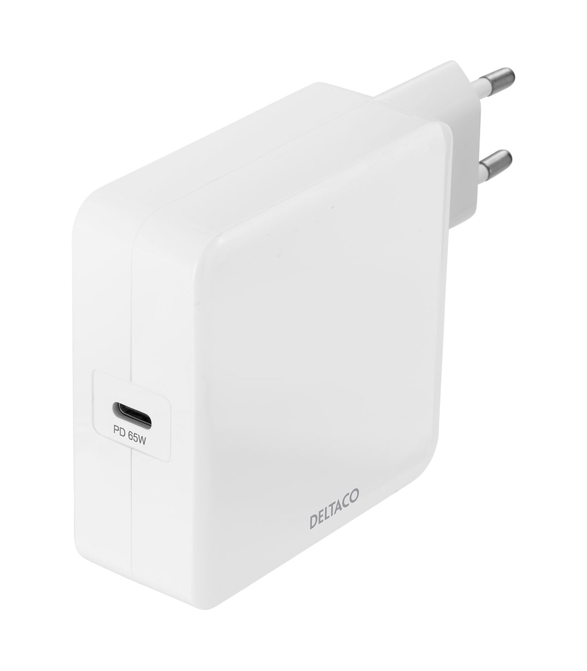 Deltaco 65W USB-C PD (USB Power Delivery) Fast Charger, EU/CE