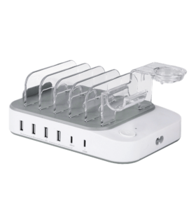Chill Deltaco DPS-0203 50W 6-port USB Charger with USB-C PD