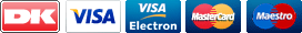 Dankort, Visa/Dankort, Visa Electron, Mastercard, Maestro