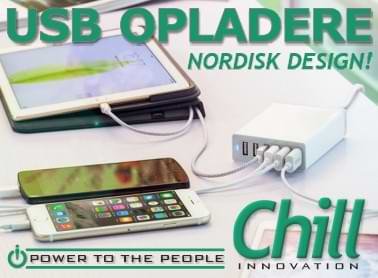 Chill Deltaco Nordiske USB opladere
