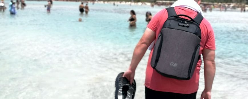 The Chill Stealth Waterproof Anti-theft backpack is bad news for pickpockets!